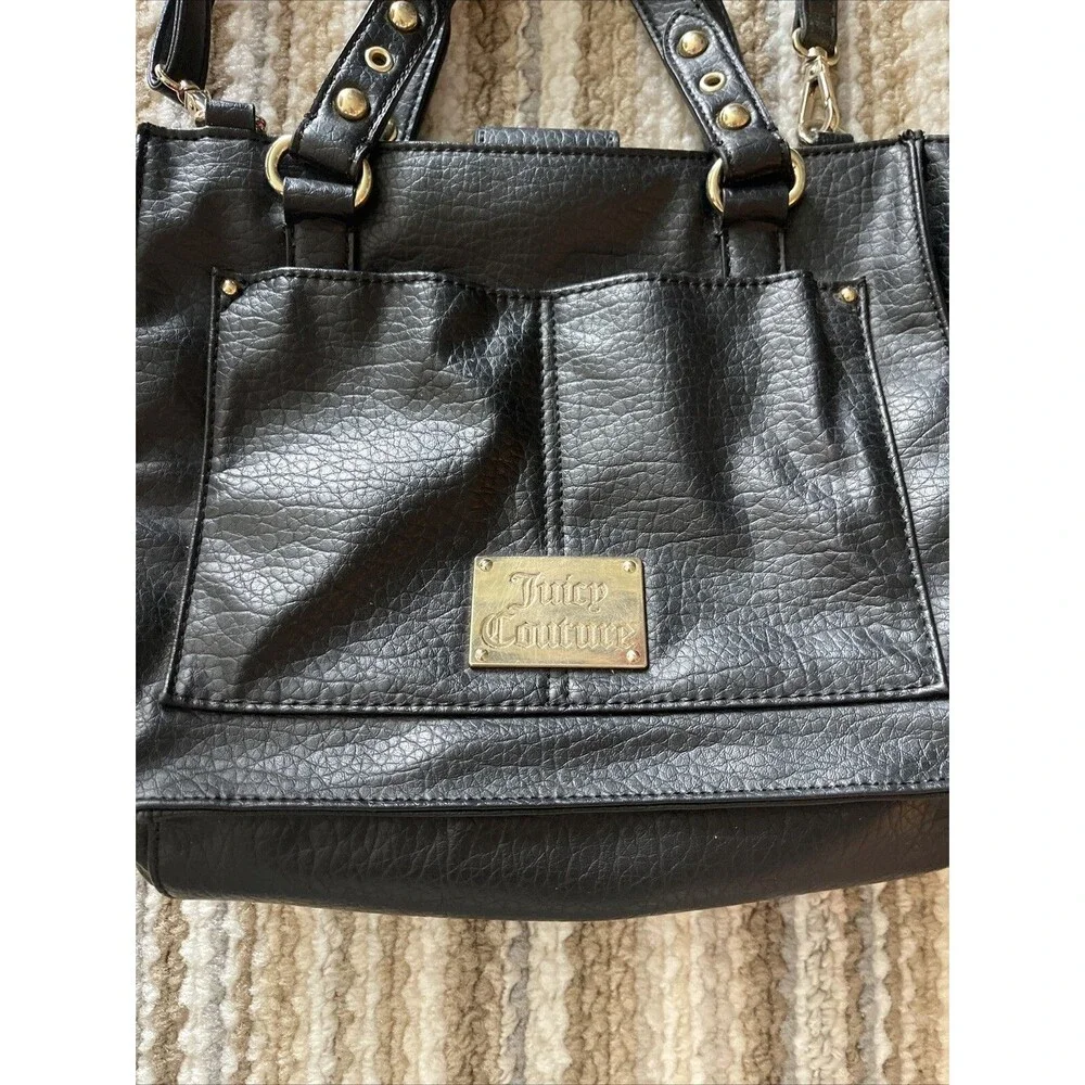 Women's Juicy Courture  Black Purse W/ Shoulder Strap. Pre Owned